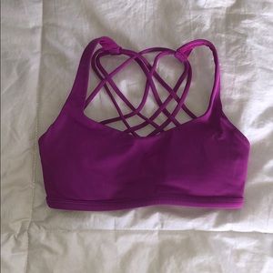 Pink Lululemon Free To Be Sports Bra